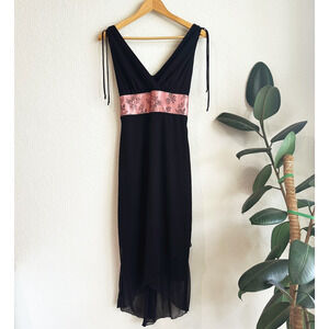 VTG Y2K Ruby Rox Midi Babydoll Dress Medium Asymmetrical Fairy Grunge 90s HOCO